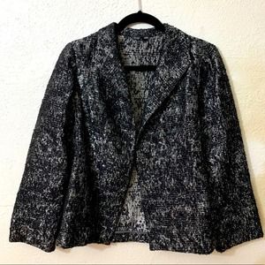 Eileen Fisher black/silver open blazer size S
